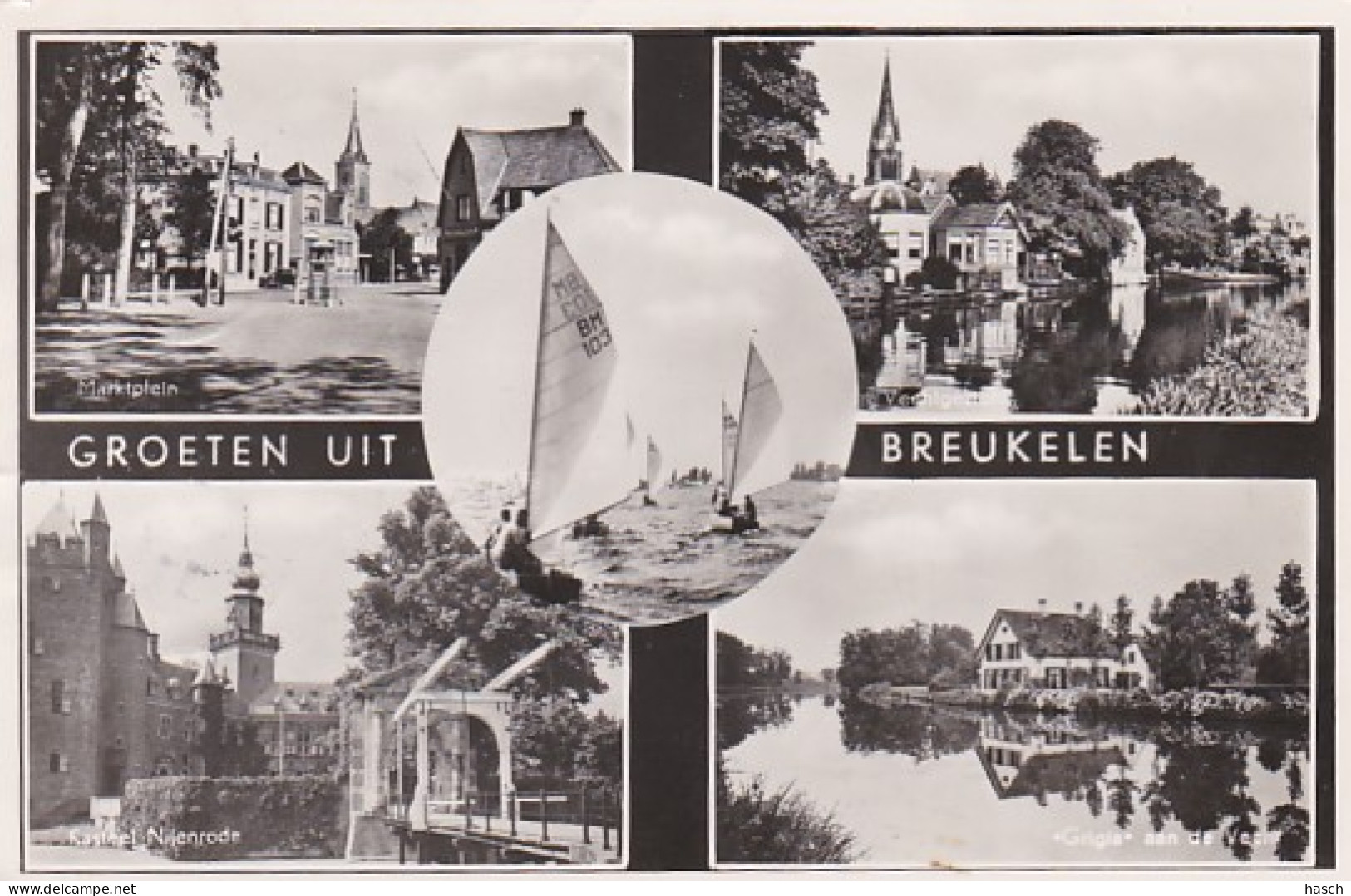 4851124Breukelen, Groeten Uit Breukelen. (doordruk Stempel, Kleine Vouwen Inde Hoeken) - Breukelen