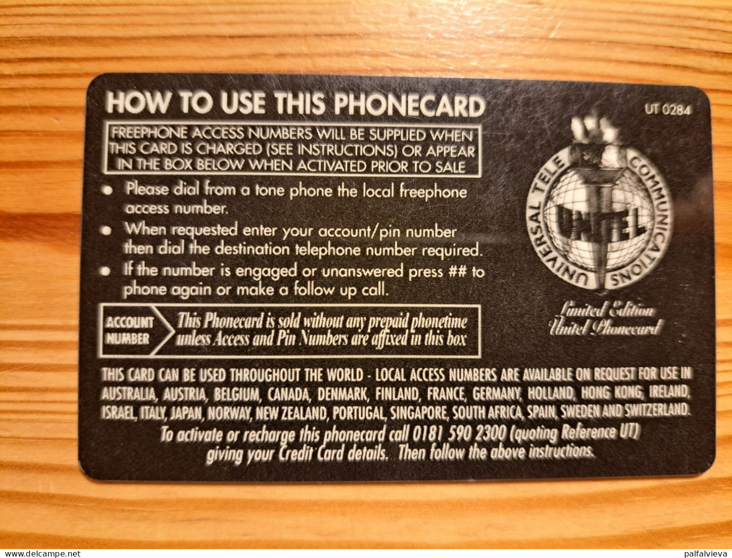 Prepaid Phonecard United Kingdom, Unitel - Greenpeace, Whale - [ 8] Firmeneigene Ausgaben