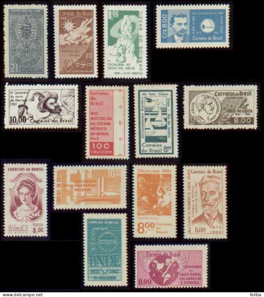 Brazil 1962 Unused Commemorative Stamps - Full Years