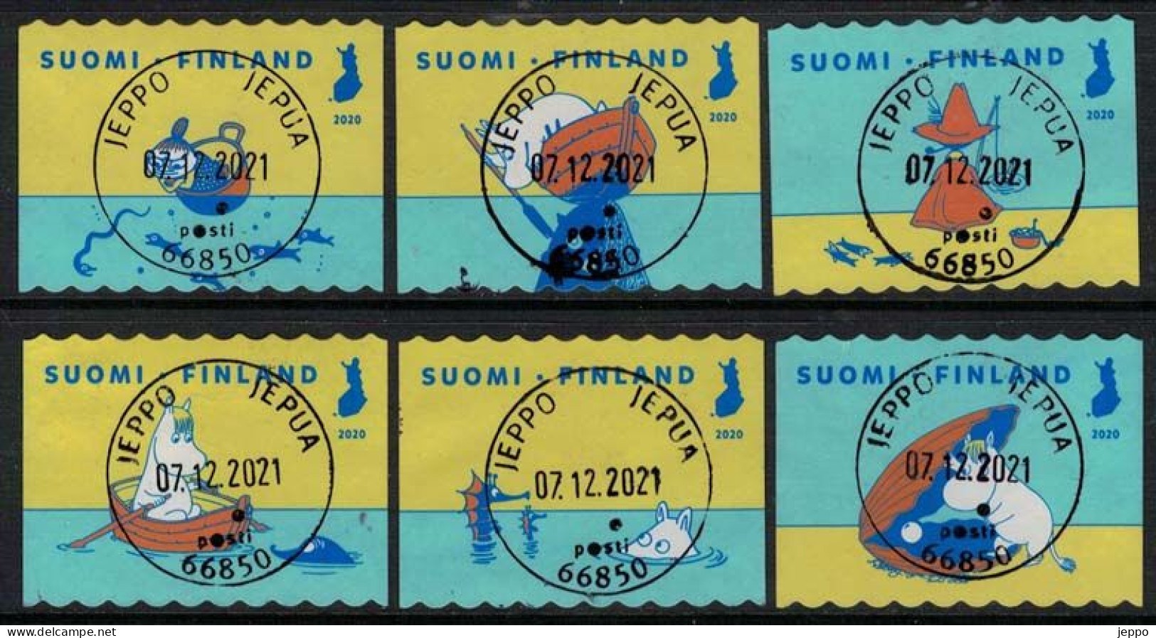 2020 Finland, Moomins - Oursea, Complete Fine Used Set. - Usados