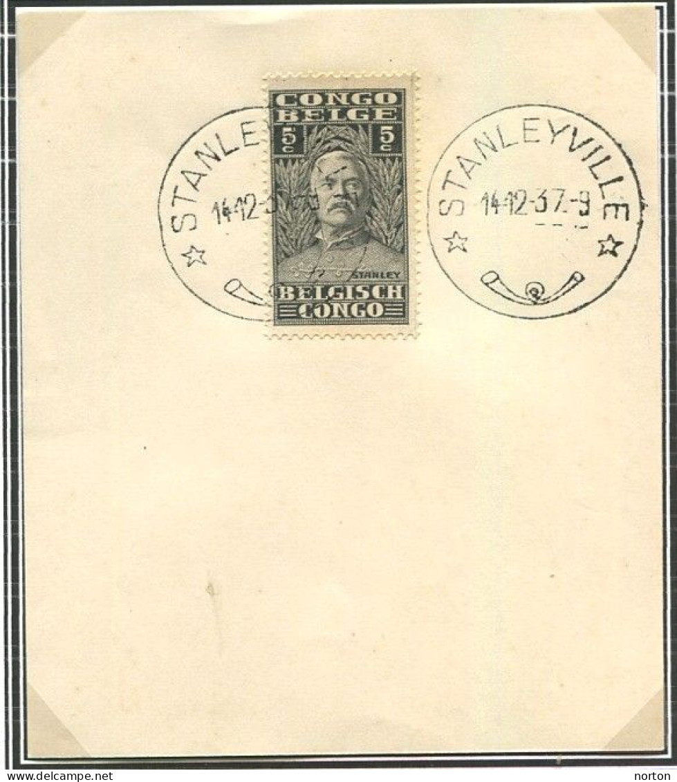 Congo Stanleyville  Oblit. Keach 8A1 Sur C.O.B. 135 Sur Papier Libre Le 14/12/1937 - Storia Postale