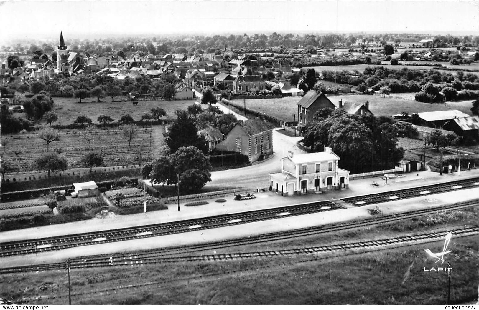 53-CHEMAZE- LA GARE VUE DU CIEL - Sonstige & Ohne Zuordnung