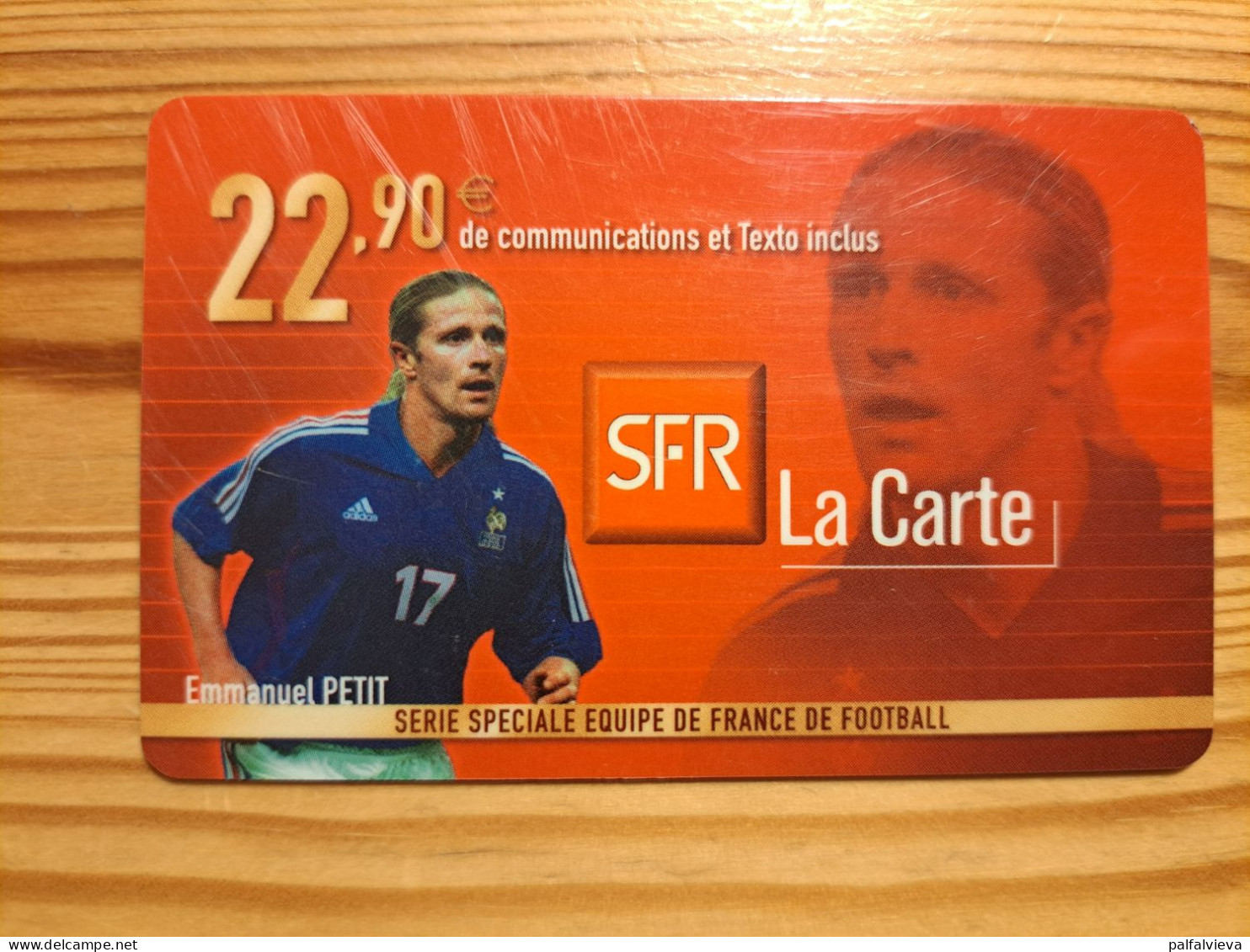 Prepaid Phonecard France, SFR - Football, Emmanuel Petit - Voorafbetaalde Kaarten: Gsm