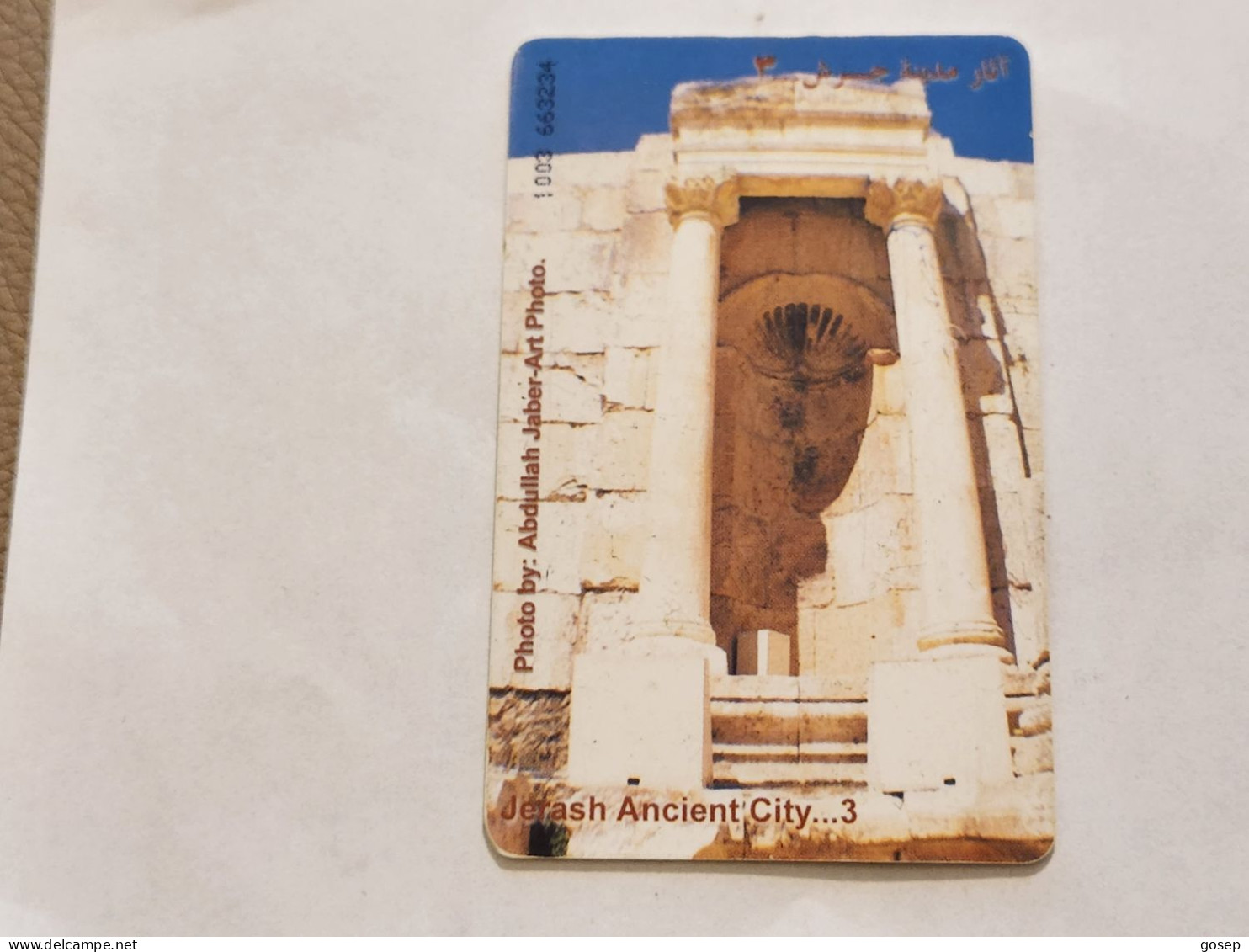 JORDAN-(JO-ALO-0081)-JERASH-(202)-(1003-663234)-(1JD)-(05/2001)-used Card+1card Prepiad Free - Jordanie