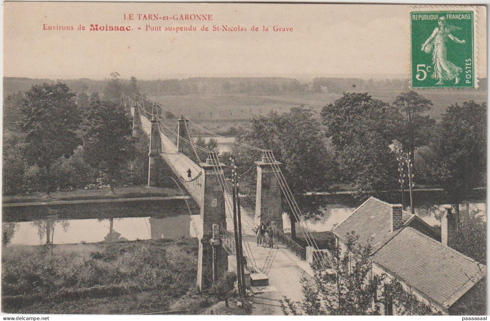 SAINT NICOLAS DE LA GRAVE  PONT SUSPENDU - Saint Nicolas De La Grave