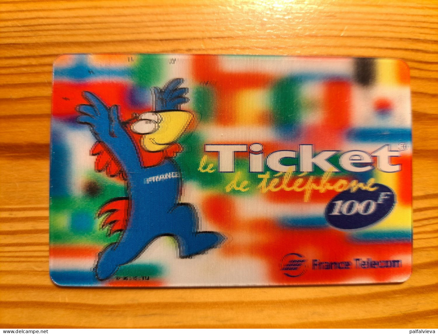 Prepaid Phonecard France, Le Ticket - Football World Cup, Lenticular, 3D - Prepaid: Mobicartes