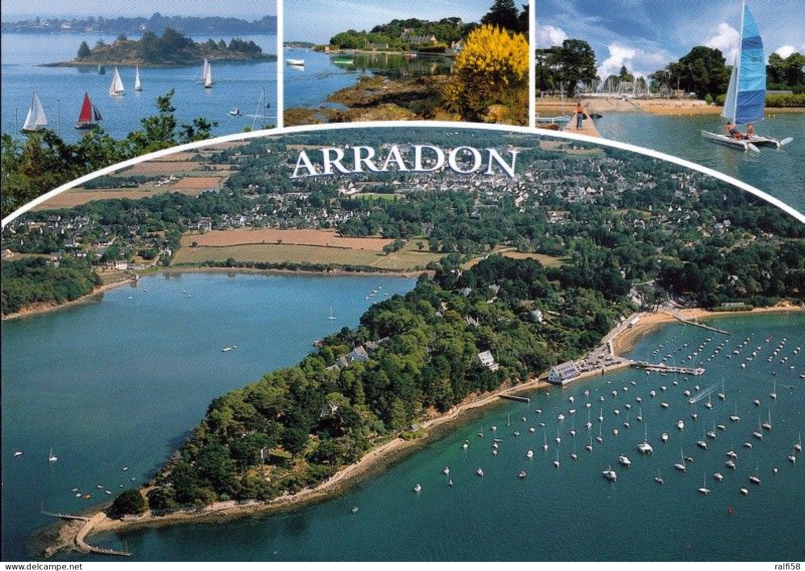 1 AK Frankreich * Die Landspitze Von Arradon - Oben Links Die Insel Logoden Sie Liegt In Der Bucht Morbihan * - Arradon