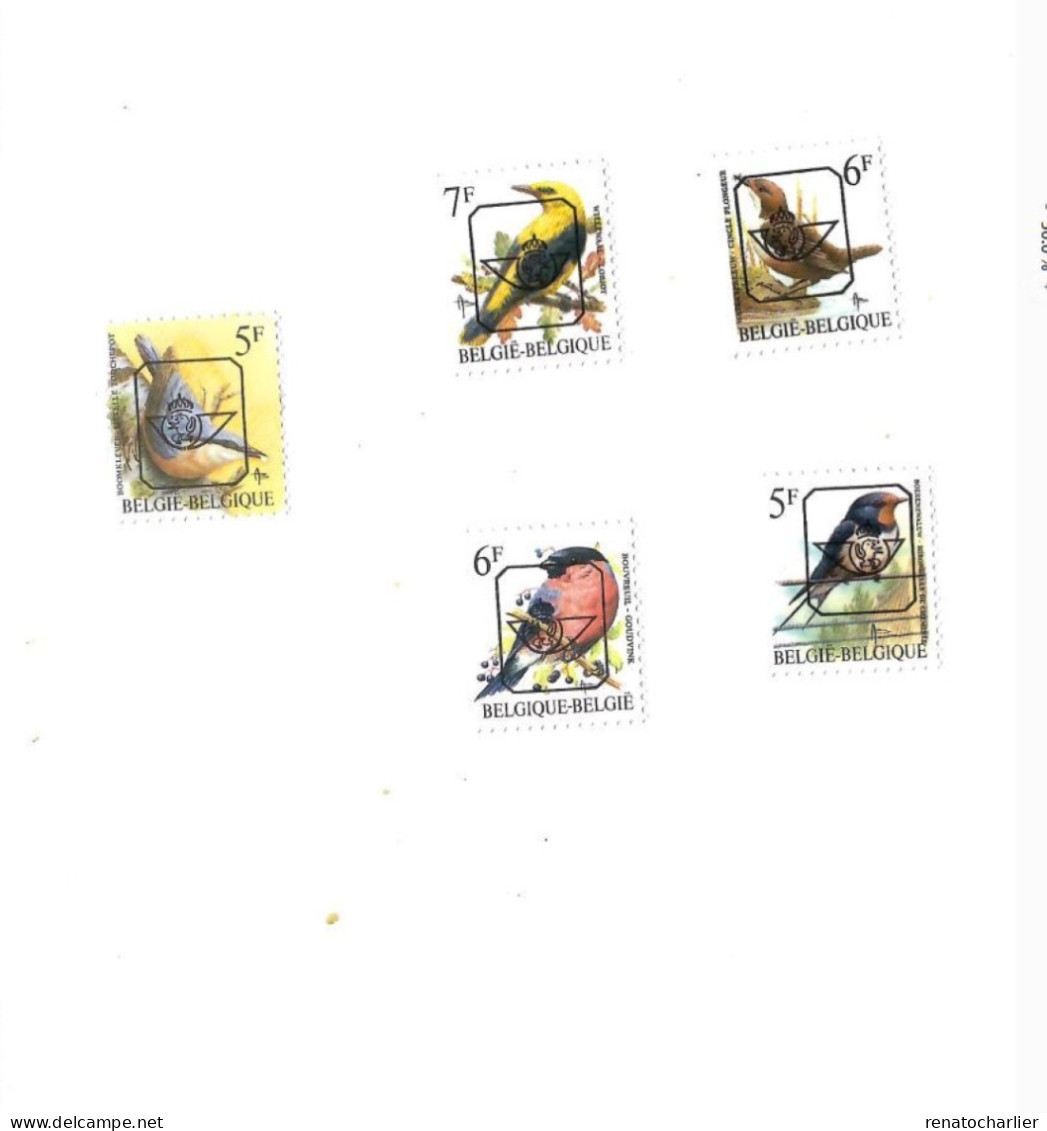 5,6 ,7 Francs. MNH,Neuf Sans Charnière. - Typo Precancels 1986-96 (Birds)