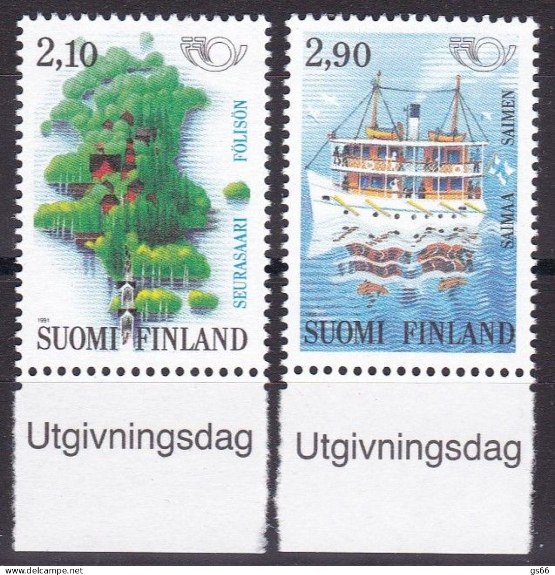 Finnland,  1991, 1142/43, MNH **, NORDEN: Tourismus. - Unused Stamps