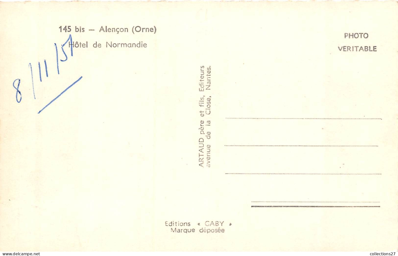 61-ALENCON- HÔTEL DE NORMANDIE - Alencon