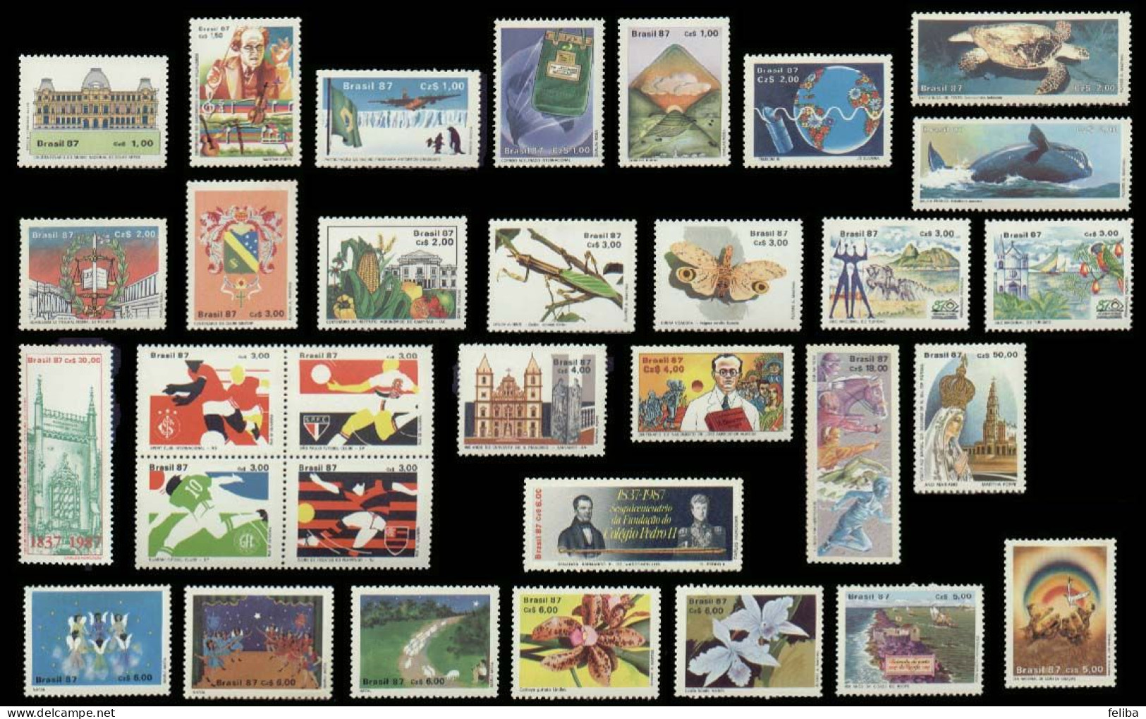 Brazil 1987 MNH Commemorative Stamps - Komplette Jahrgänge