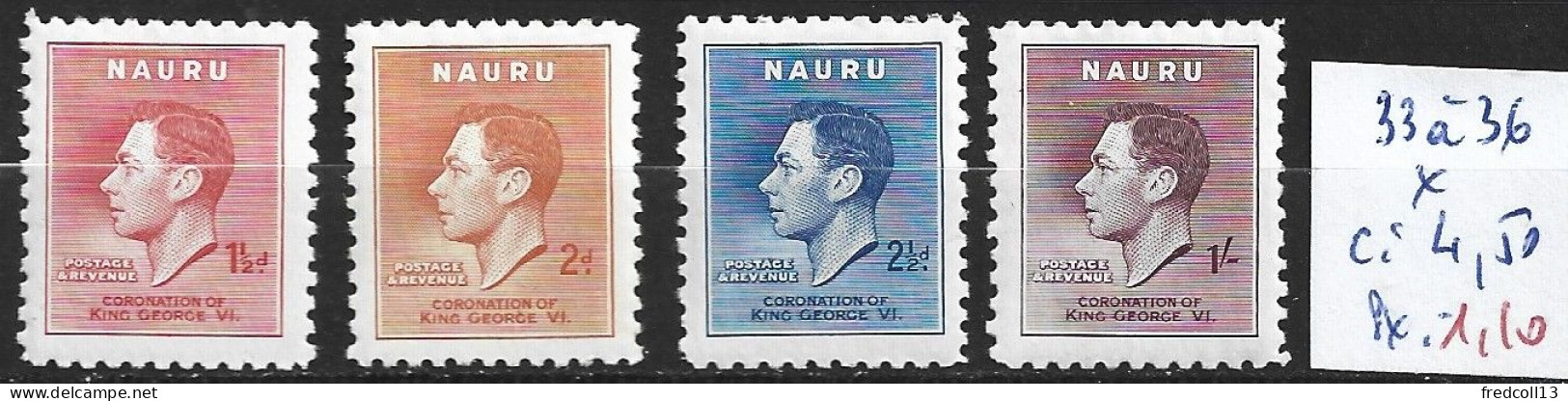 NAURU 33 à 36 * Côte 4.50 € - Nauru
