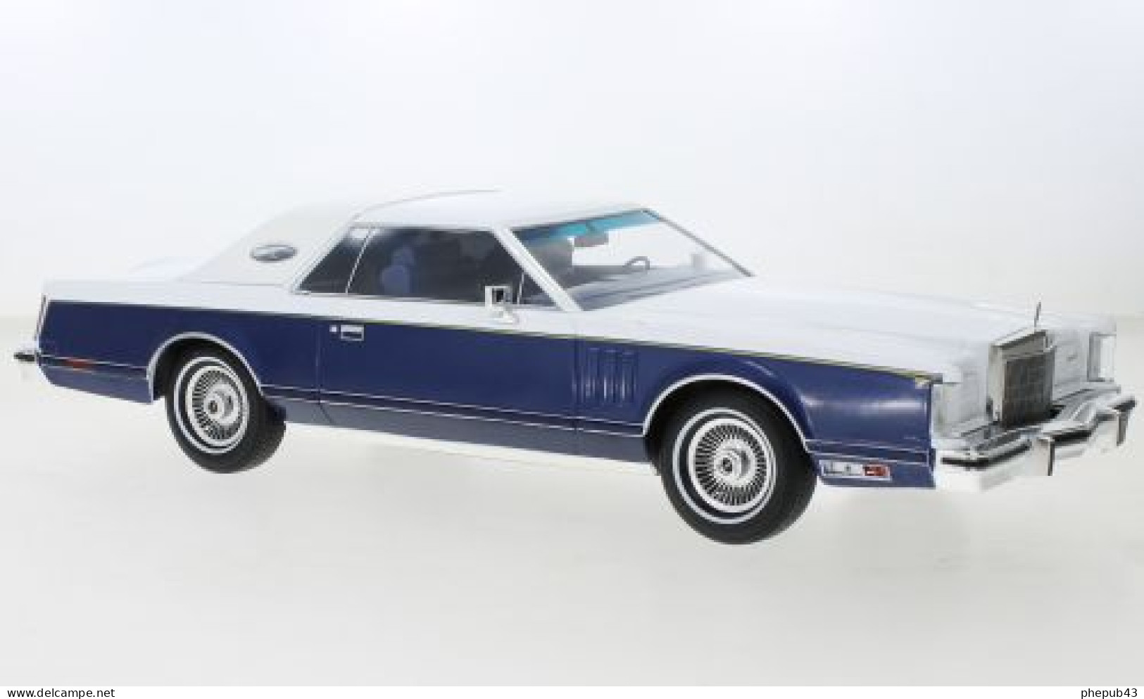 Lincoln Continental Mark V - 1978 - White/dark Blue - Model Car Group (1:18) - Otros & Sin Clasificación