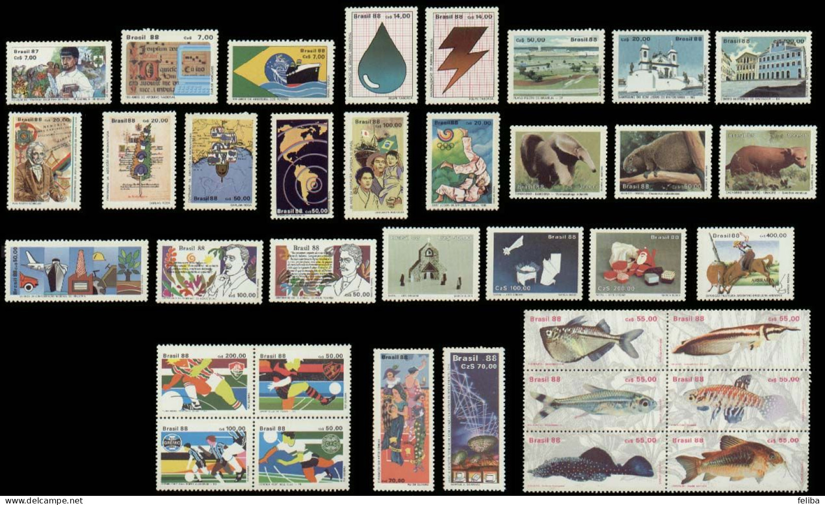 Brazil 1988 MNH Commemorative Stamps - Full Years