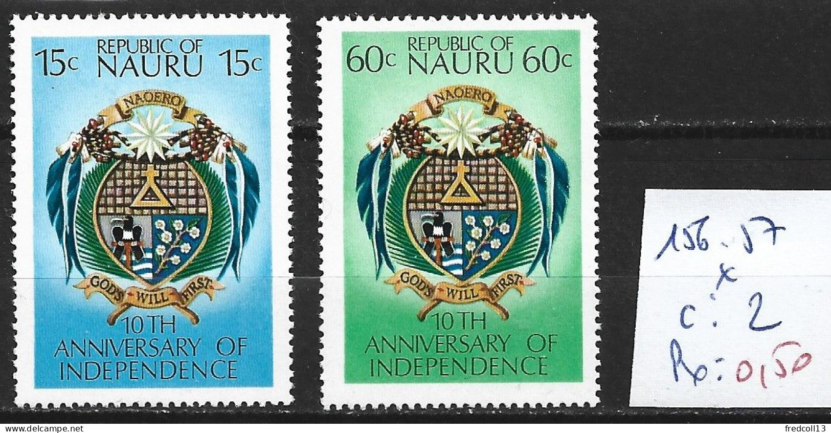 NAURU 156-57 * Côte 2 € - Nauru