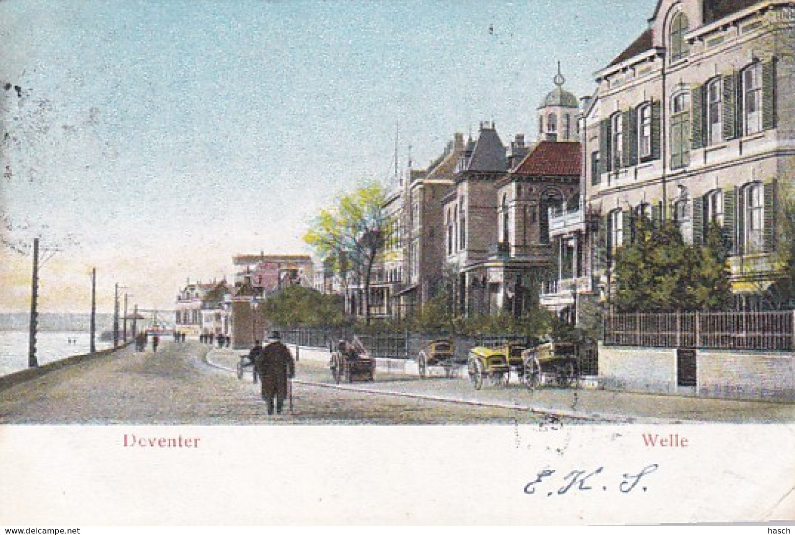 484957Deventer, Welle. (poststempel 1905)(rechtsonder Een Vouw) - Deventer