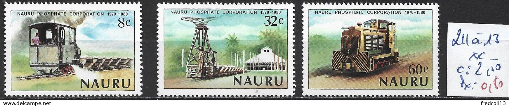 NAURU 211 à 13 ** Côte 2.50 € - Nauru