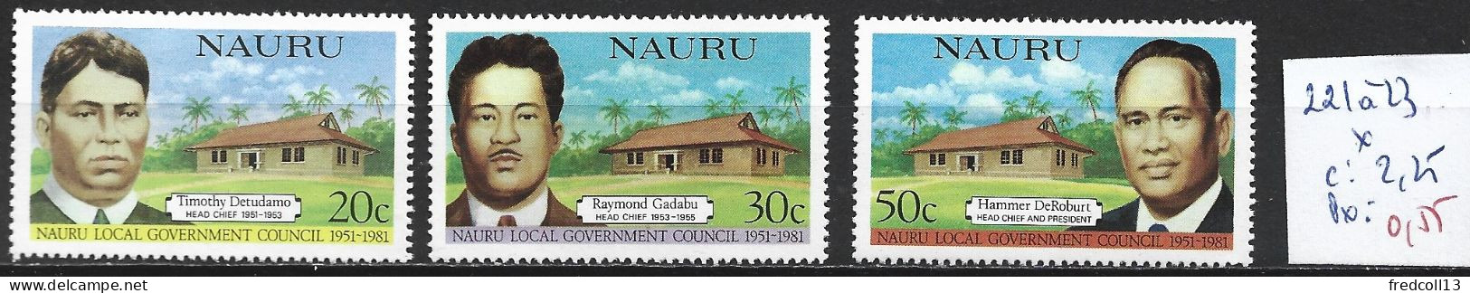 NAURU 221 à 23 * Côte 2.25 € - Nauru