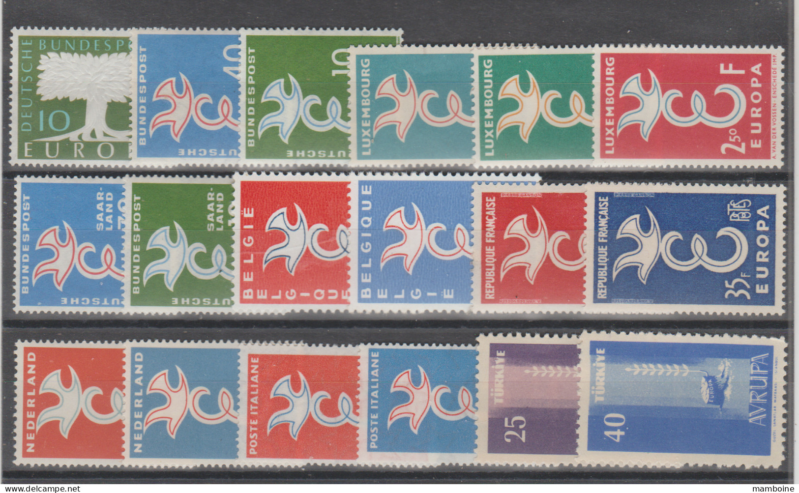 EUROPA  1958  ~  18 Valeurs   Neuf  X X Complet - Komplette Jahrgänge