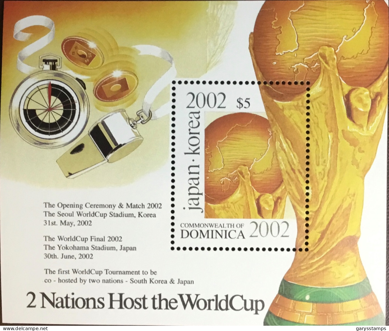 Dominica 2001 World Cup Minisheet MNH - Dominique (1978-...)