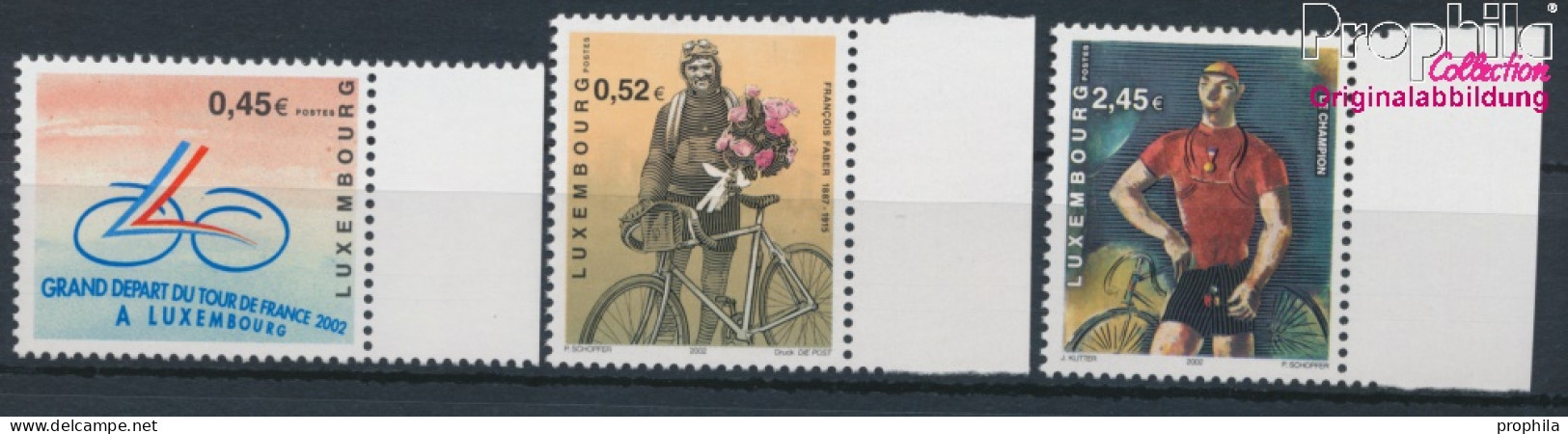 Luxemburg 1574-1576 (kompl.Ausg.) Postfrisch 2002 Radrennen - Tour De France (10331826 - Neufs