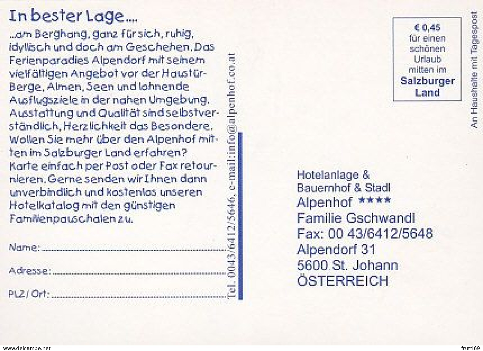 AK 204209 AUSTRIA - St. Johann - Alpenhof Familie Geschwandl - St. Johann Im Pongau