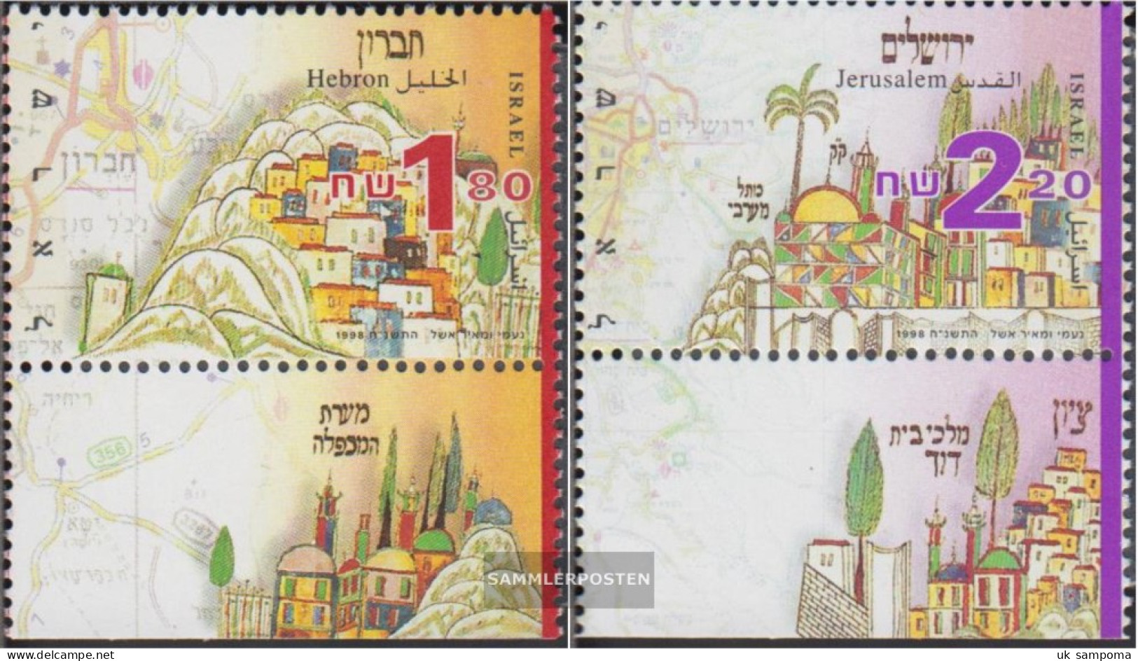 Israel 1490I-1491I With Tab (complete Issue) Unmounted Mint / Never Hinged 1998 Jewish Life - Unused Stamps (with Tabs)