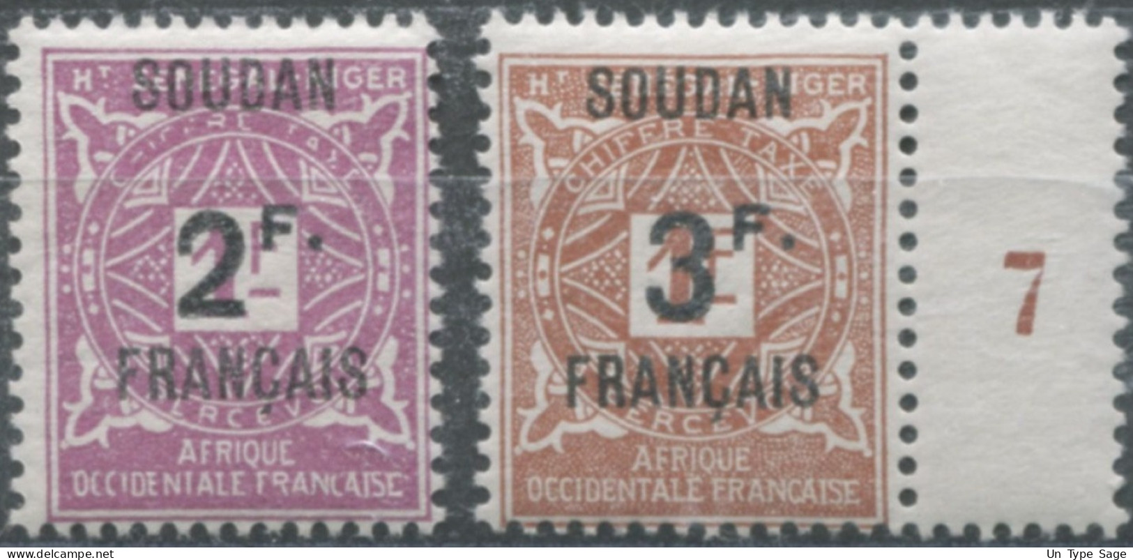 Soudan TAXE N°9 Et 10 - Neufs* - (F1549) - Nuevos