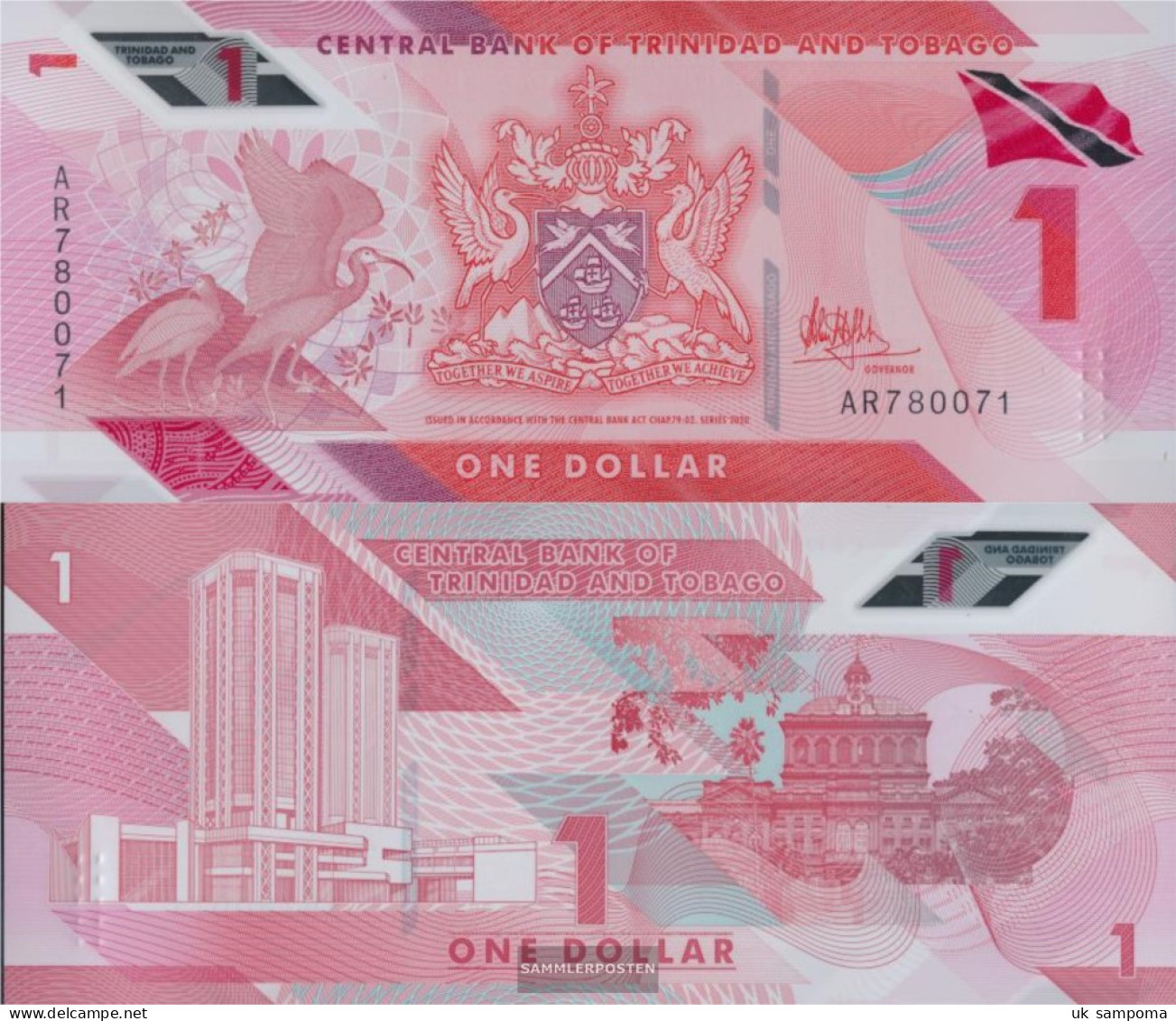 Trinidad And Tobago Pick-number: W60 (2020) Uncirculated 2020 1 US Dollars - Trinidad & Tobago
