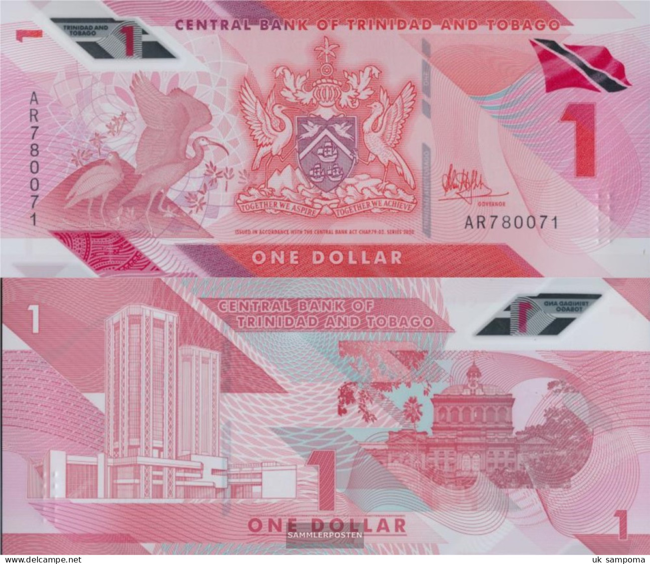 Trinidad And Tobago Pick-number: W60 (2020) Uncirculated 2020 1 US Dollars - Trindad & Tobago