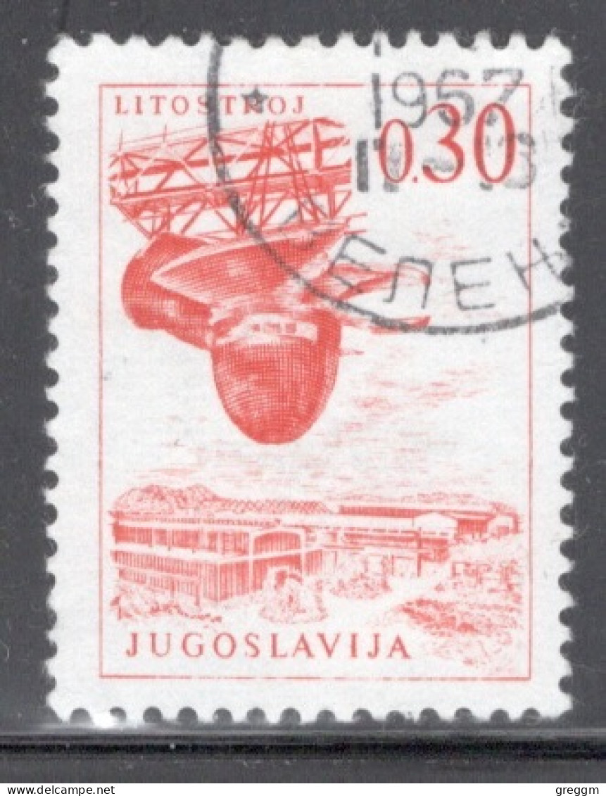 Yugoslavia 1966 Single Stamp For Technology And Architecture Both Colours And Values Changed  In Fine Used - Oblitérés