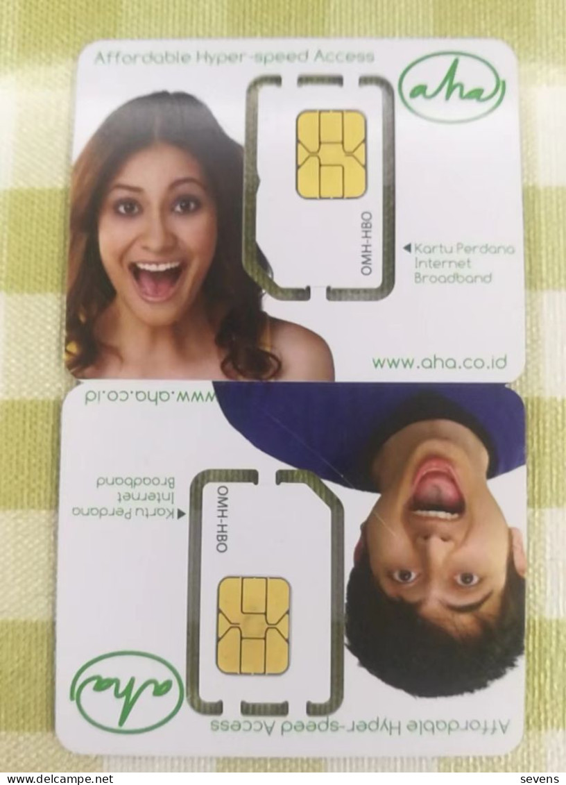 AHA GSM SIM Card,sample Card,tiny Bend,with A Scratch - Indonesië