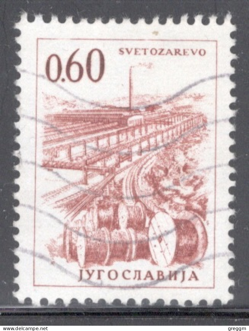 Yugoslavia 1966 Single Stamp For Technology And Architecture Both Colours And Values Changed  In Fine Used - Used Stamps