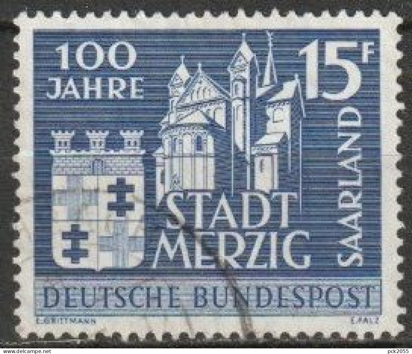 Saarland1957 Mi-Nr.401  O Gestempelt 100 Jahre Stadt Merzig ( A2213/2 )günstige Versandkosten - Gebraucht