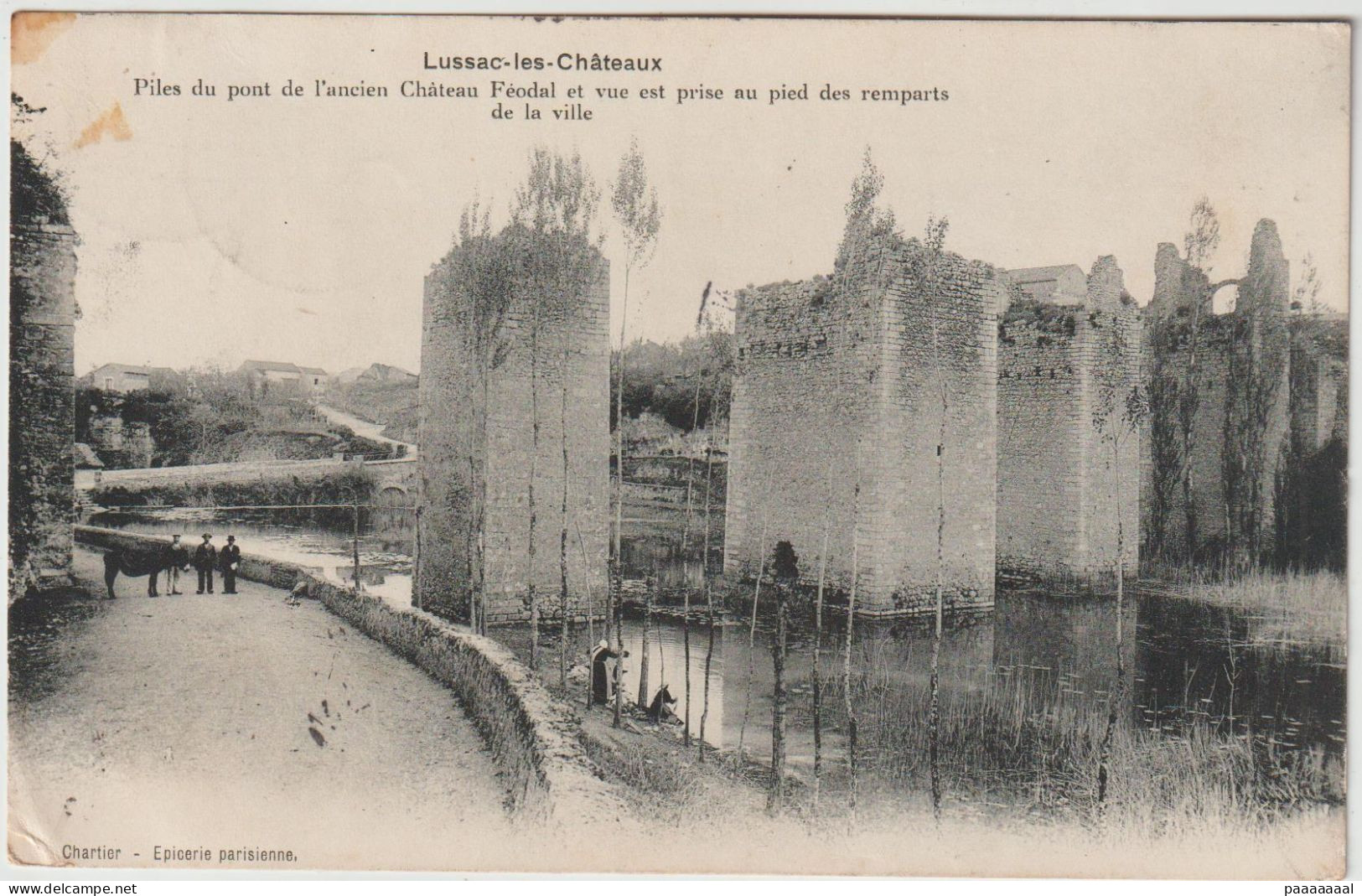LUSSAC LES CHATEAUX  PILES DU PONT DE L ANCIEN CHATEAU FEODAL - Lussac Les Chateaux