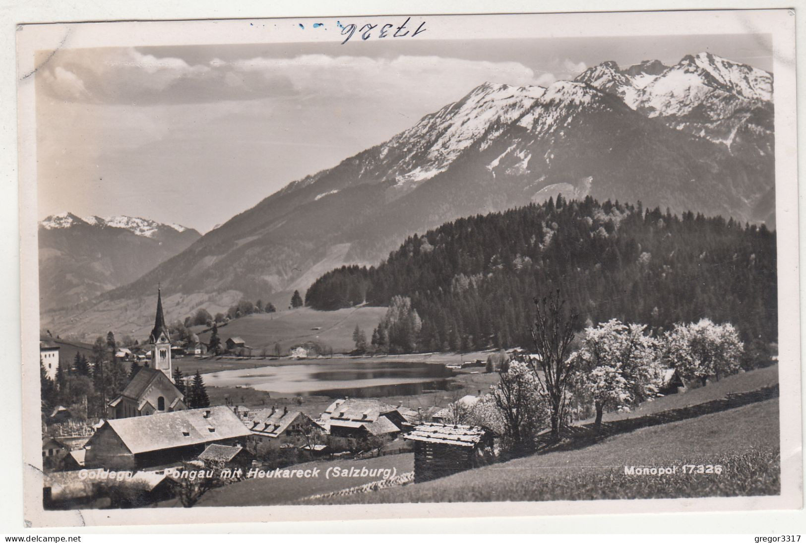 E4748) GOLDEGG Im PONGAU Mit Heukareck - Häuser U. Kirche Im Vordergrund ALT! - Goldegg