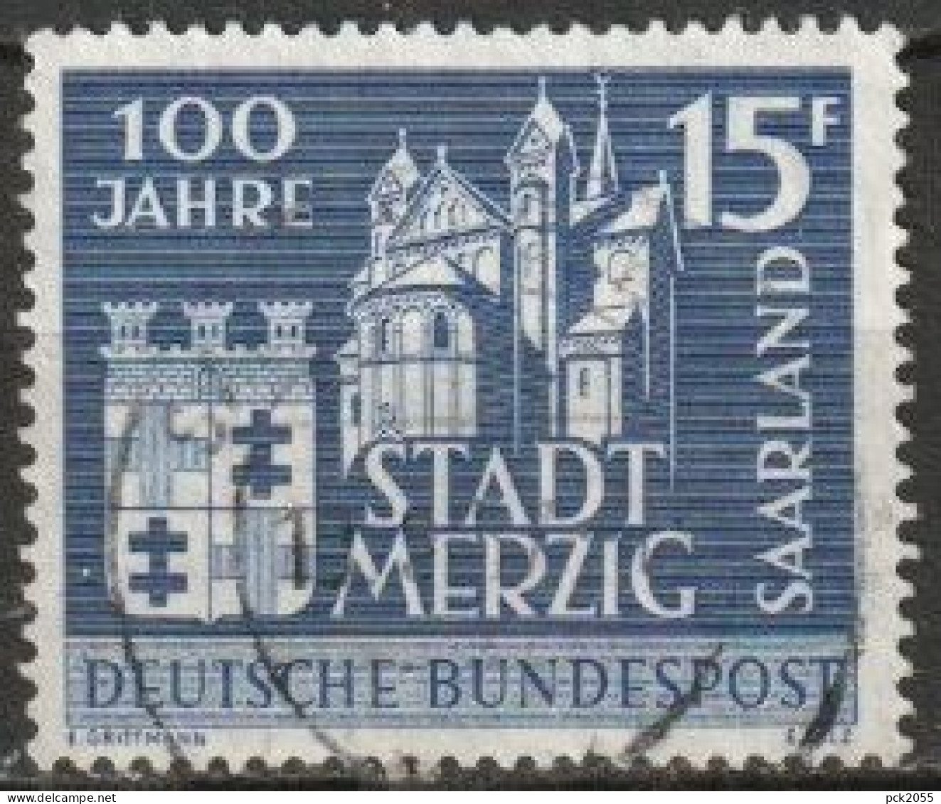 Saarland1957 Mi-Nr.401  O Gestempelt 100 Jahre Stadt Merzig ( A2213/4 )günstige Versandkosten - Gebraucht