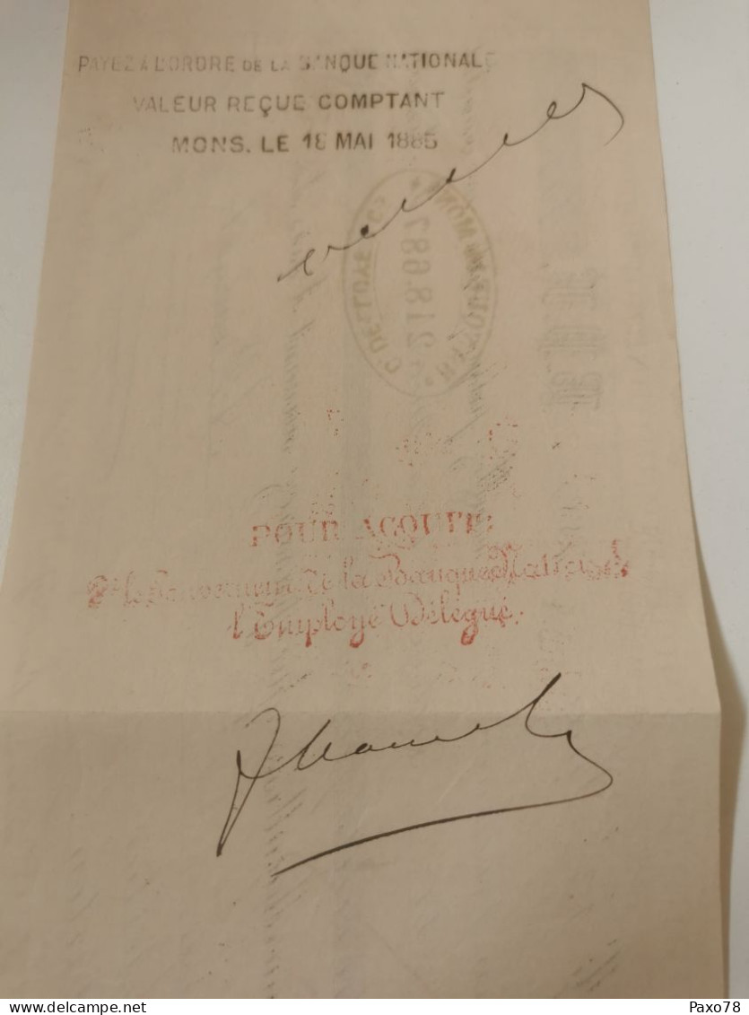 Cheque, À. Bouchez & Cie, Brugelette 1885 , Avec Timbre - 1905 Thick Beard