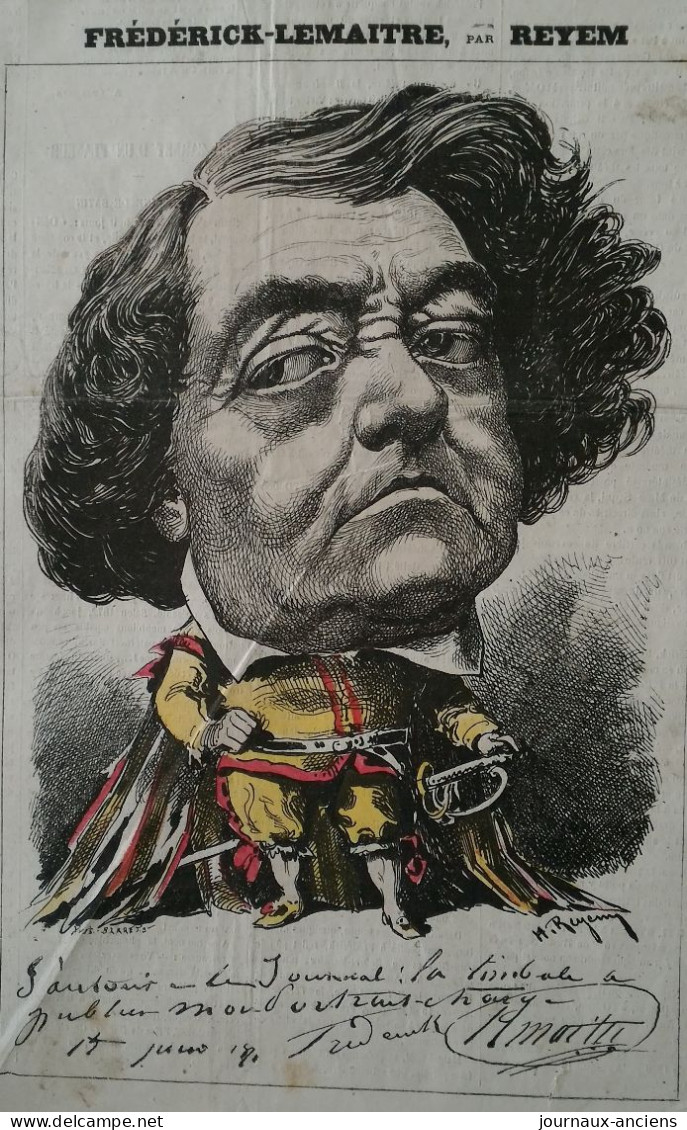 1873 LA TIMBALE ( Journal Satirique Illustré ) - FRÉDÉRICK LEMAITRE Par REYEM - Non Classés