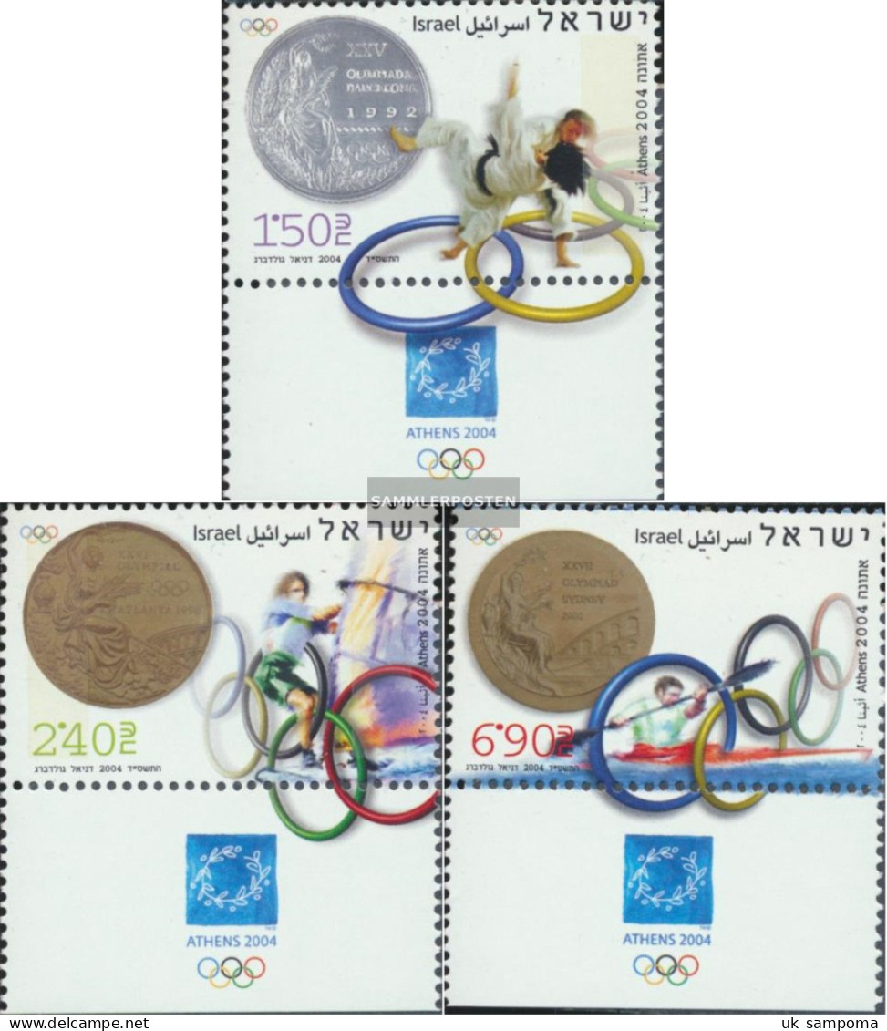 Israel 1788-1790 With Tab (complete Issue) Unmounted Mint / Never Hinged 2004 Olympics Summer - Ungebraucht (mit Tabs)