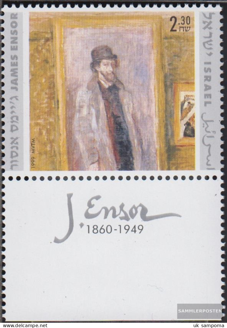 Israel 1517 With Tab (complete Issue) Unmounted Mint / Never Hinged 1999 James Ensor - Unused Stamps (with Tabs)