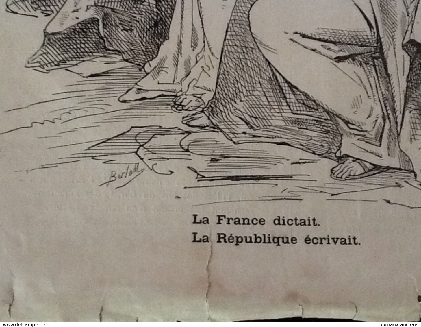 1872 Journal SECONDE VISION D'UN CROYANT Par BERTALL - LA FRANCE DICTAIT LA RÉPUBLIQUE ÉCRIVAIT - Ohne Zuordnung