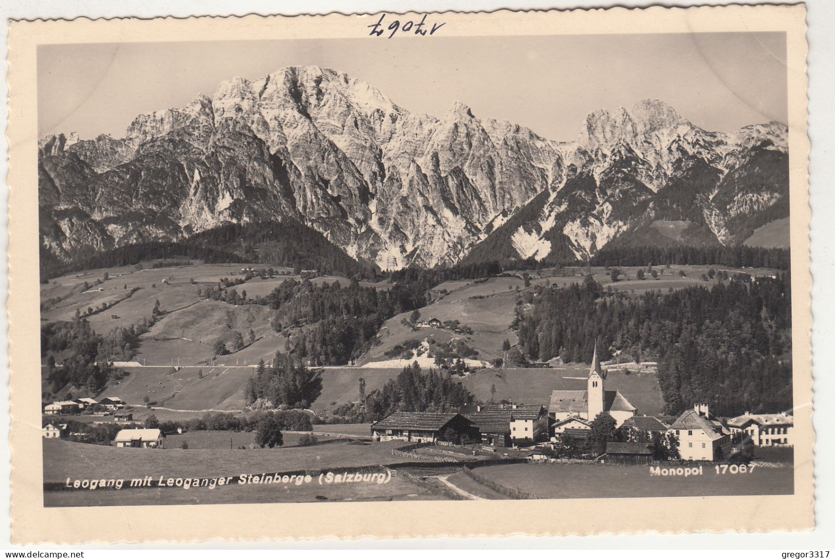 E4754) LEOGANG Mit Leoganger Steinberge - Salzburg - Wiese Kirche Häuser Berge ALT! - Leogang