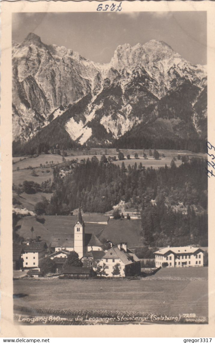 E4755) LEOGANG Und Die Leoganger Steinberge - Salzburg - Kirche Mit Häusern ALT ! - Leogang