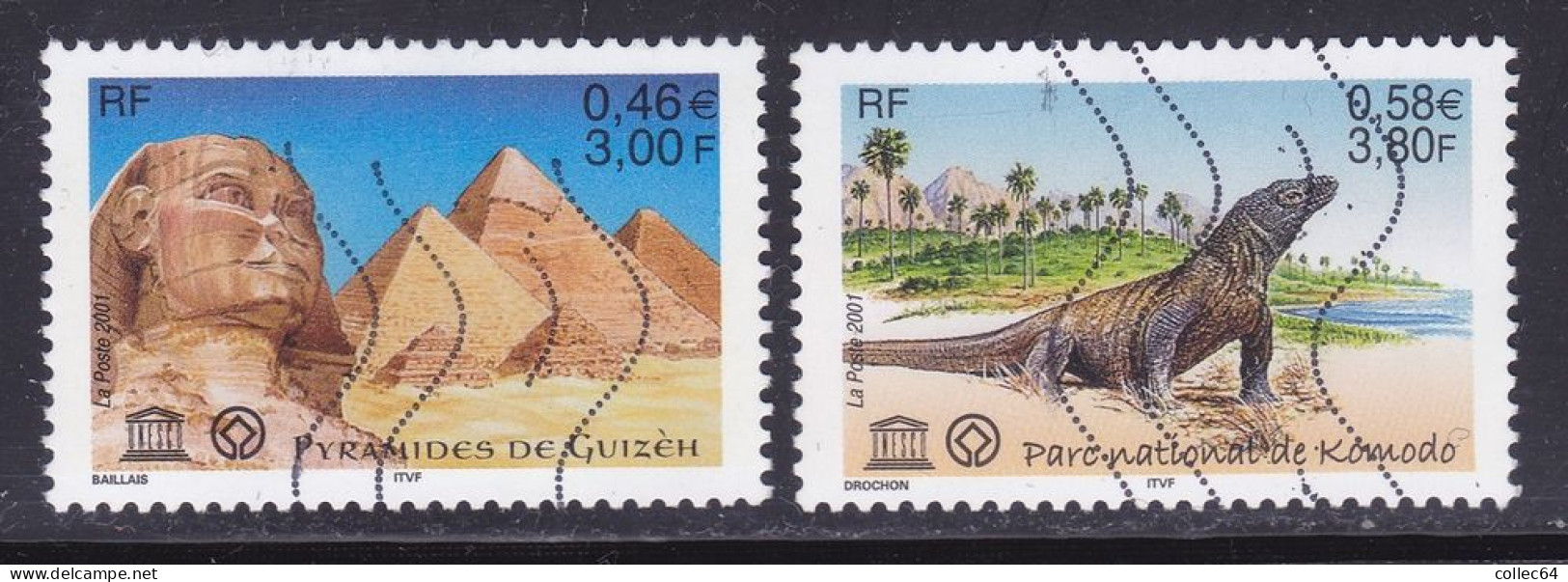 N°124/125 - UNESCO 2001 - Used