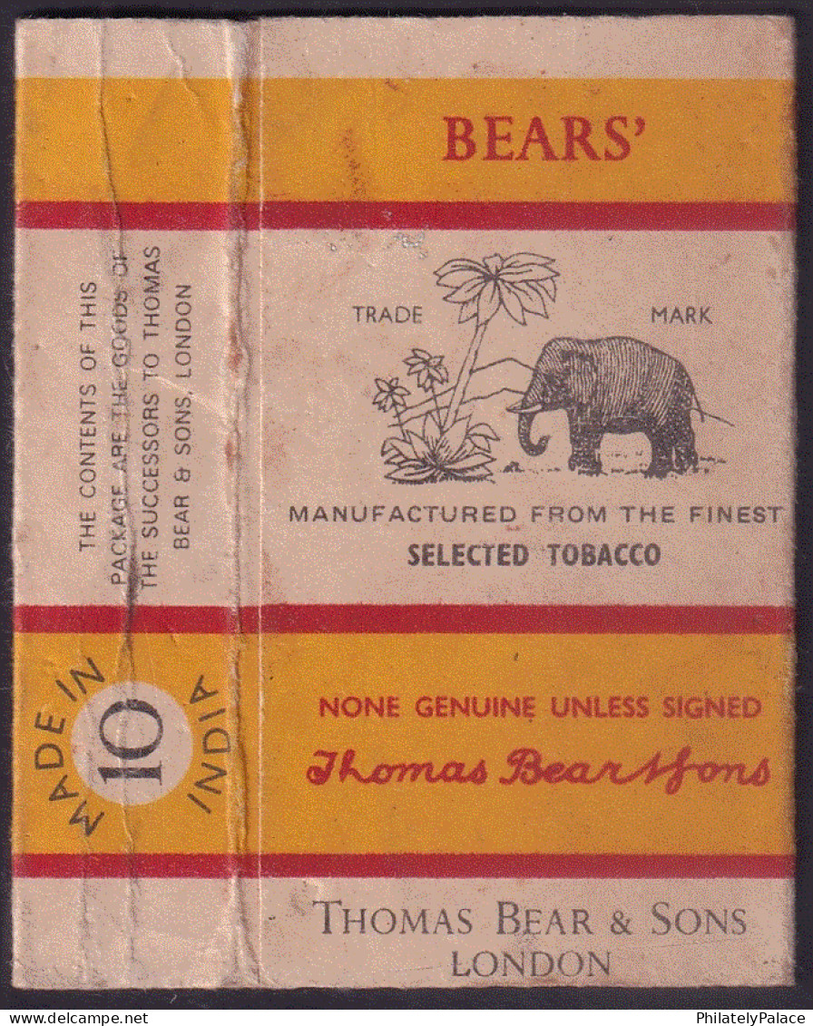 India Vintage BEARS HONEYDEW - Elephant- Empty CIGARETTE Packet  (**) Inde Indien - Porta Sigarette (vuoti)
