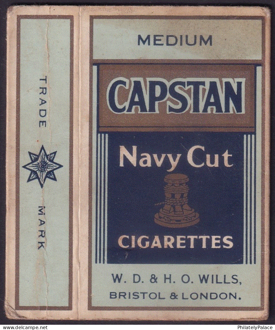 India Vintage MEDIUM CAPSTAN NAVY CUT- Empty CIGARETTE Packet  (**) Inde Indien - Sigarettenkokers (leeg)