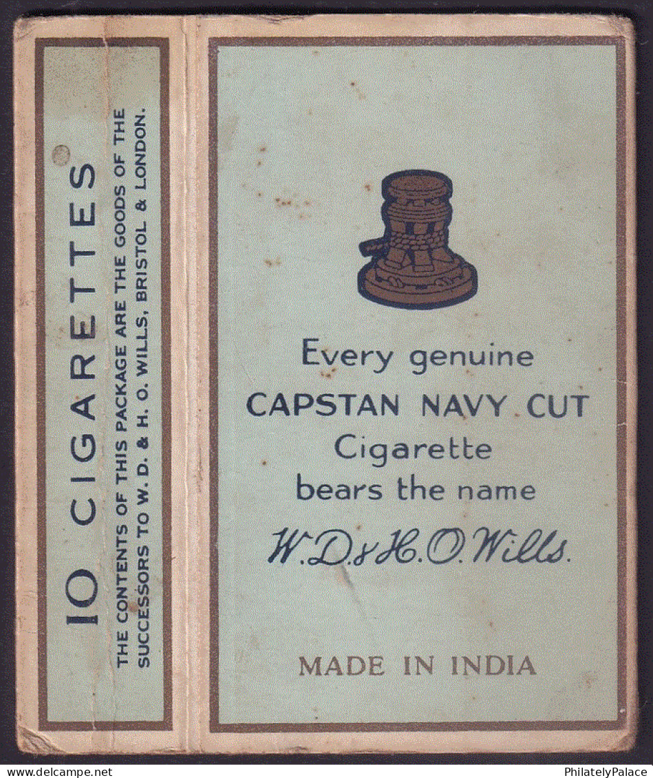 India Vintage MEDIUM CAPSTAN NAVY CUT- Empty CIGARETTE Packet  (**) Inde Indien - Sigarettenkokers (leeg)