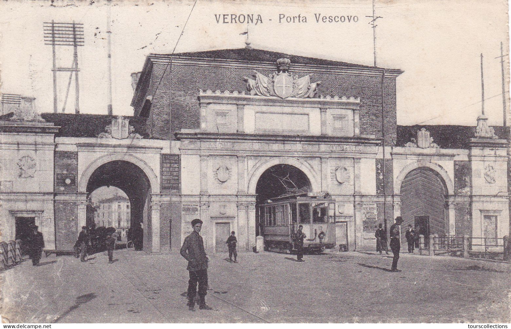 CPA ITALIE @ VERONA - Porta Vescovo - Tramway En 1917 - Verona