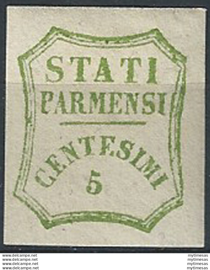 1859 Parma 5c Verde Giallo MNH Sassone N. 13 - Modena